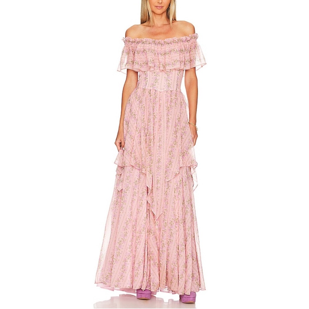 Loveshackfancy Noni Maxi Dress prairie pink 0